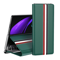 Allytech Designed for Samsung Galaxy Z Fold 3 Case 2021 (5G), Durable Premium PU Leather Folio Flip Kickstand Card Slots Holder Wallet Case for Galaxy Z Fold 3 2021(NOT for Z Fold 2), Green