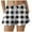 Black, variant on GEWSEY Womens Plaid Shorts Casual Elastic Waist Checkered Shorts Women Trendy with Pockets (Black, 3XL)