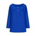 thumbnail image 1 of Camisetas de Trabajo de Manga Larga con Cuello de Botón Pullover Top Suelto para Casual, Viajes, Calle Y Escuela, 1 of 4