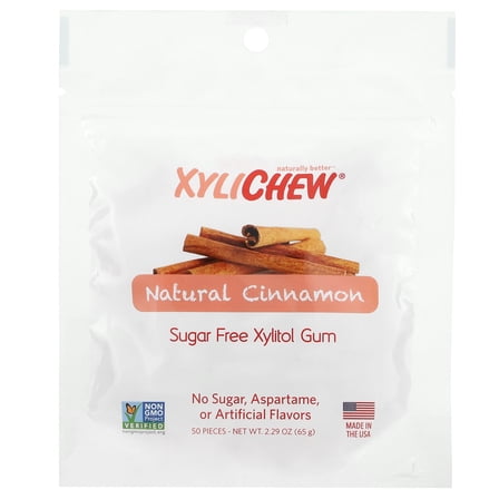 XyliDENT Xylichew, Natural Cinnamon, 50 Pieces, 2.29 oz (65 g)