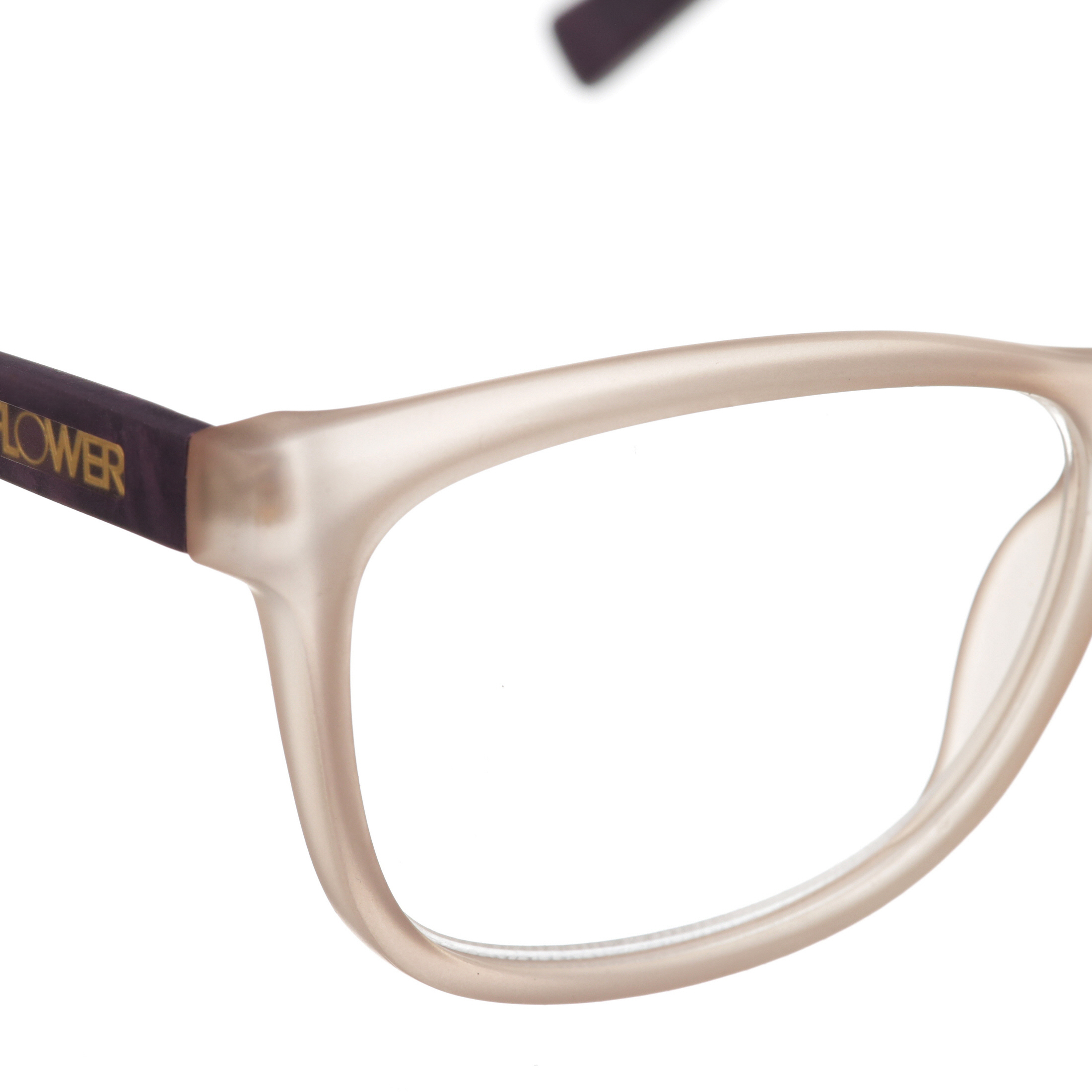 Flower by Drew Barrymore Frankie Clear/Plum 2.0 Reading Glasses