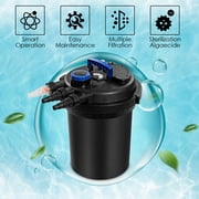 Costway Pond Pressure Bio Filter 4000GAL W/ 13W UV Sterilizer Light 10000L Koi Water
