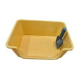 thumbnail image 4 of Milaget Cat Litter Box Cats Litter Basin with High Sides Large Capacity Lowered Front Yellow, 4 of 9