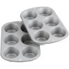 

Wilton 24 Cup Metal/Aluminum/Plastic Muffin Pan 1.75 in Diameter Cups 6 Pieces