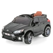 SUPERtrax Licensed Ford Focus RS Kid's Ride On Car, Battery Powered, Remote Control - Shadow Black