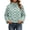 Green——Jackets, variant on Oiangi Womens Polka Dots Cropped Jackets Bomber Funnel Neck Button Up Jacket Fall Lightweight Coat with Pockets Brown 2XL