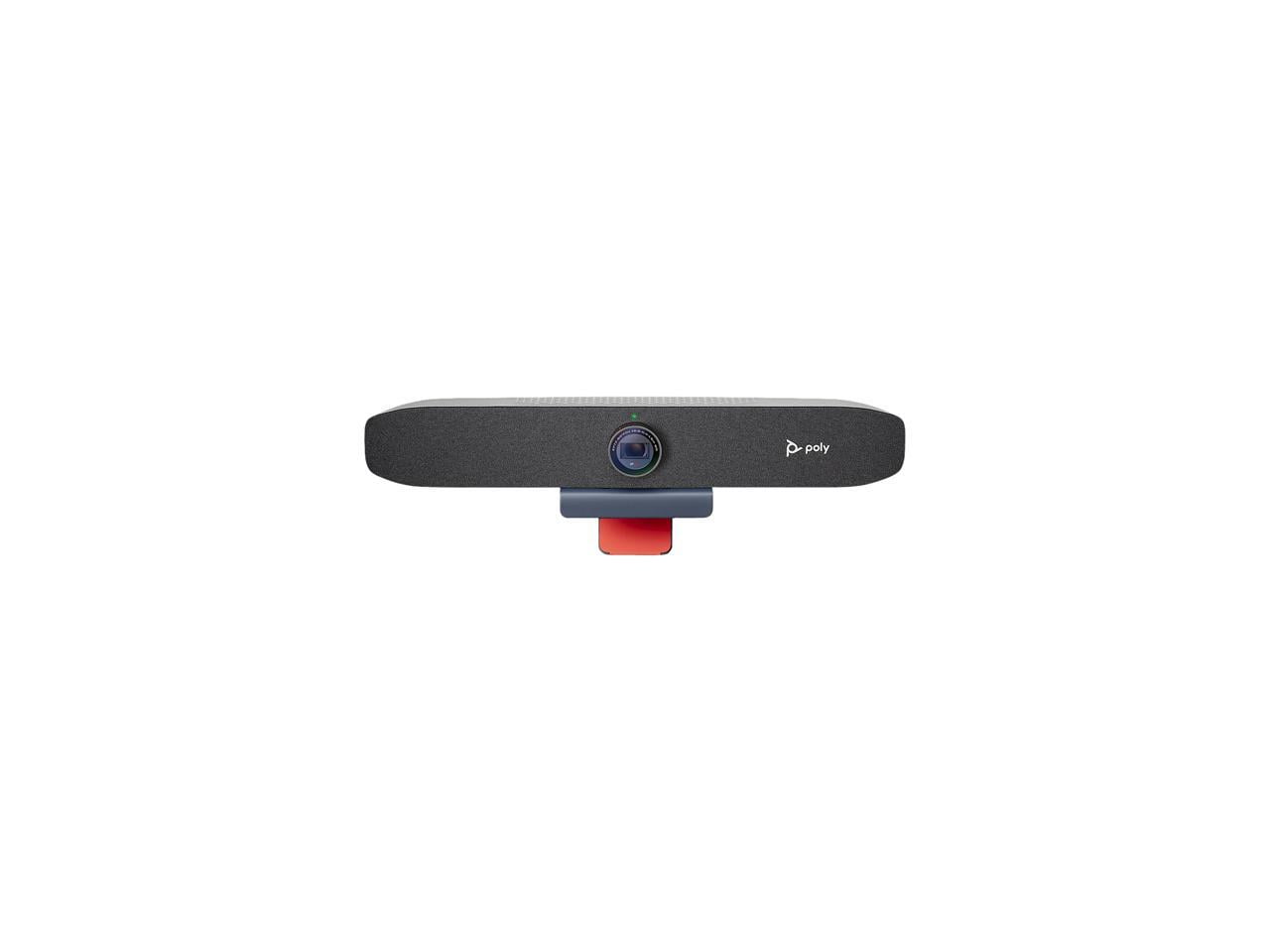 Open Box Poly Studio P15 Personal Video Bar (Plantronics + Polycom) - Complete Audio + Premium 4K Webcam Solution - Camera, Mics & Speaker - Home Office/Focus Room -Works w/Zoom (Certified) & Teams (Certified)