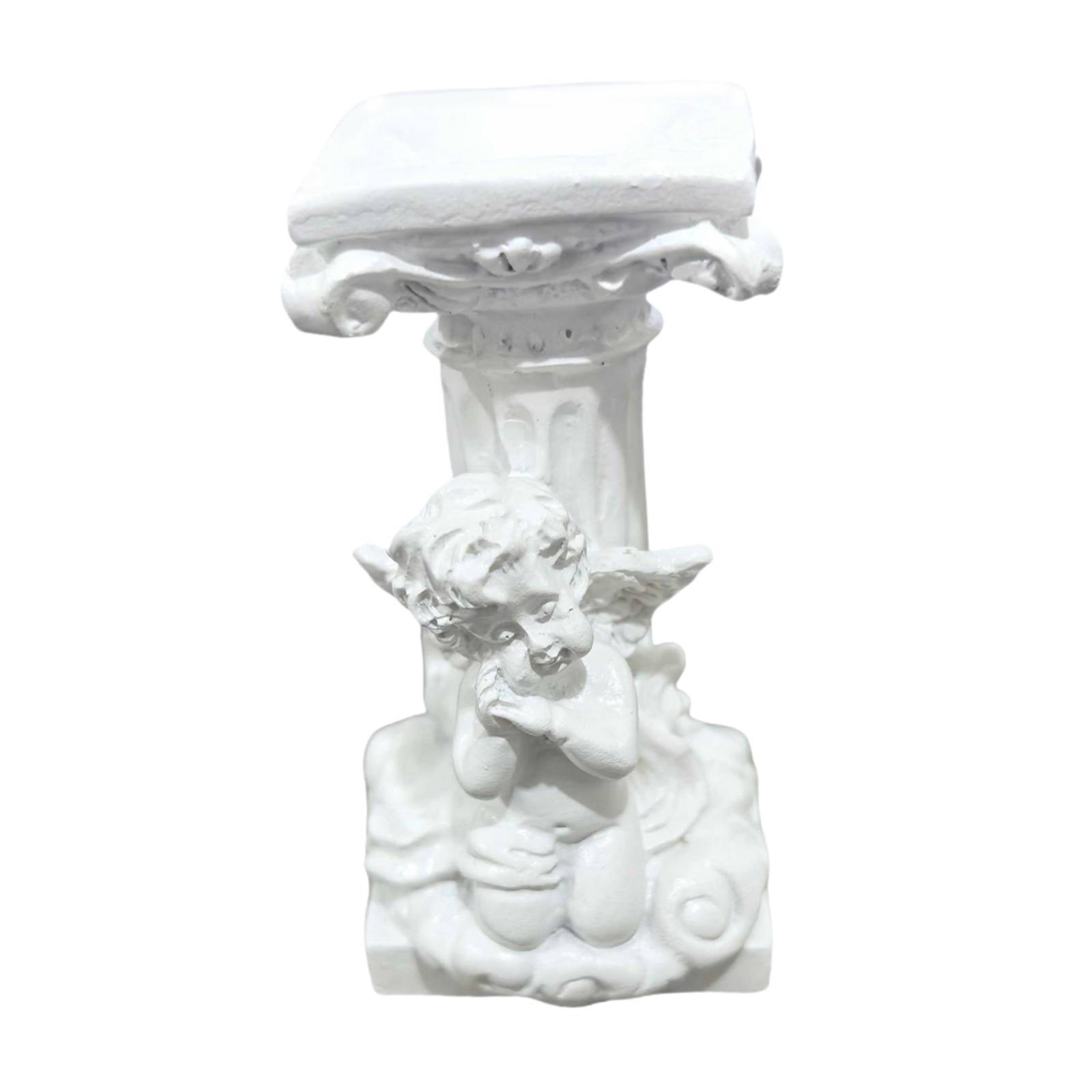 koolsoo Angel Statue Outdoor Sculpture Collecting Friend Gift Yard Art Decor Decorative Figurine for Outside Pathway Living Room Desk