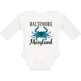 thumbnail image 3 of Inktastic Baltimore Maryland Vacation Blue Crab Boys or Girls Long Sleeve Baby Bodysuit, 3 of 5