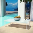 thumbnail image 2 of Modway Table Basse d'Extérieur en Aluminium et Verre pour Patio, Blanc, 2 of 4