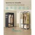thumbnail image 4 of Organizador de armario portátil SONGMICS de 86 x 45 x 167 cm, color negro, 4 of 7