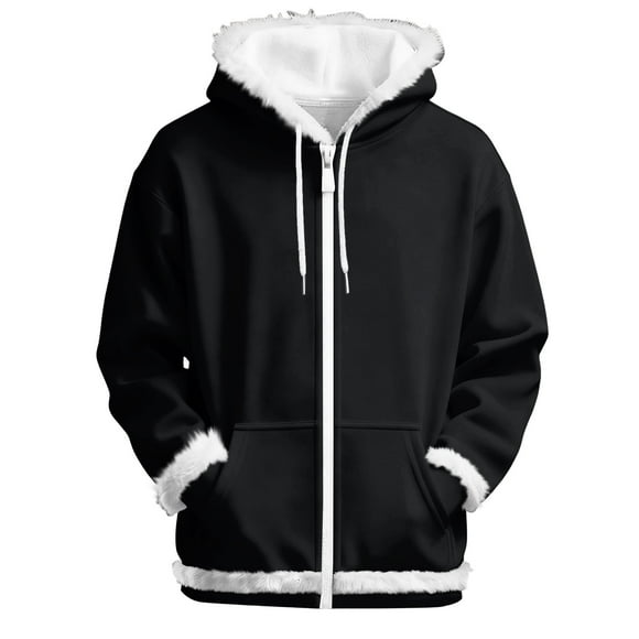 Black carhartt hoodies women Men Women Autumn Winter Solid Color Casual Jacket Pockets Zipper Sweatshirtchampion sweatshirt