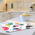 thumbnail image 6 of Yayeee Dish Drying Mat for Kitchen Counter 16"x18" Microfiber Absorbent Pad, Black Retro Pattern, 6 of 7