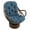Indigo Blue, variant on 48-inch by 24-inch Solid Micro Suede Swivel Rocker Cushion - Saddle Brown