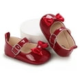 thumbnail image 5 of Yoyauz Baby Girl Mary Jane Shoes Anti Slip Rubber Sole Ballet Slippers Princess Dress Wedding Shoes Newborn Kids Shoes Toddler Shoes（0-12 Month）, 5 of 8