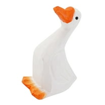 FRCOLOR  White Goose Ornament Figurines Decor Rocker Swinging Duck Car Hanging