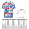 thumbnail image 2 of Flamingo Pattern T Shirts Basic T-Shirt Short Sleeve Ladies Tee Shirt Summer Graphic Clothing, 2 of 6