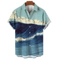 thumbnail image 2 of Camisetas con gráficos de olas del océano para hombres, ropa de surf 3D, camisas hawaianas de playa, camisetas de manga corta Y2K, ropa vintage, blusa con solapa, 2 of 5