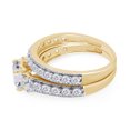 thumbnail image 4 of AFFY 3.50CT Round Cubic Zirconia Wedding Bridal Ring Set for Women 14K Yellow Gold over Silver- 7.5, 4 of 8