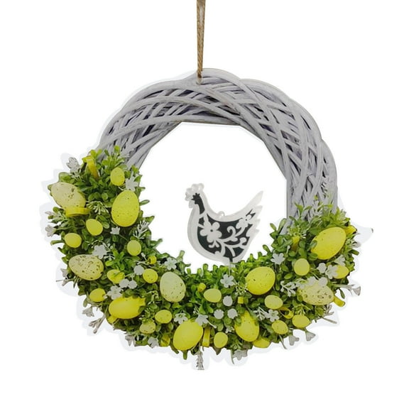 MOQIN Wreath for Front Door, Porch, Window Easter Decoration Bunny Hanging Sign Decoration Easter Hanging Sign Home Decoration Props Gifts
