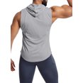 thumbnail image 3 of UKAP Mens Summer Tops Sleeveless Tank Muscle Shirts Loose Workout Vest Light Gray Star Network M, 3 of 4