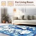 thumbnail image 2 of Flatwoven High Traffic Area Rug, Chinoiserie Floral Elegance Motif, Non Slip, Stain Resistant, Washable Area Rugs for Living Room, Bedroom(Blue, 4X6), 2 of 8