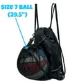 thumbnail image 6 of GOAP Drawstring Mesh Cinch Sack Gym Backpack with 2 Water Bottle Pockets and 2 Utility Pockets, Black, 6 of 9