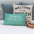 thumbnail image 6 of Farmhouse Throw Pillow Cover 12x20 Inch Porch Therapy Session in Progress Turquoise Outdoor Spring Front Porch Patio Decorations Lumbar Decorative Throw Pillows Cases for Party Room Decor, 6 of 6