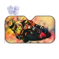 thumbnail image 1 of XMXY Car Sun Shade Windshield, Bike Motorcycle Racer Speed Automotive Front Window Sun Visor for Cars SUV Trucks, Medium Size, 1 of 8