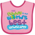 thumbnail image 3 of Inktastic Landscaper Daddy Boys or Girls Baby Bib, 3 of 4