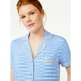 thumbnail image 3 of Joyspun Women's Notch Collar Top and Capris Sleep Set, 2-Piece, Sizes S to 3X, 3 of 4