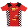 thumbnail image 2 of Disney Cars Pajamas Boy's Lightning McQueen Snug Fit Short Sleeve Pant Set, 2 of 6