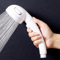 MEIBUTYUP White Hand Held Shower Head with Adjustable Three Mode Settings and Flow Limiting Valve