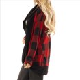 thumbnail image 4 of Cardigan à Capuche pour Femmes à Carreaux Mode Veste à Manches Longues Blouse, 4 of 8