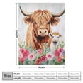 thumbnail image 4 of ARISTURING Highland Cow Blanket Warm Lightweight Cute Flower Cow Flannel Throw Blanket Super Soft Blankets Gifts for Girls Kids Adults Couch Travel, 4 of 6