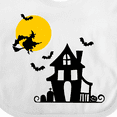 thumbnail image 4 of Inktastic Halloween Haunted House Witch and Bats Boys or Girls Baby Bib, 4 of 4