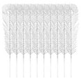 thumbnail image 5 of LOLIPPYY 12pcs Christmas Picks: Silver Peacock Plumes - Diy Craft Supplies Christmas Party Centerpieces - Unique Plastic Plumes For Floral Arrangements, 5 of 7