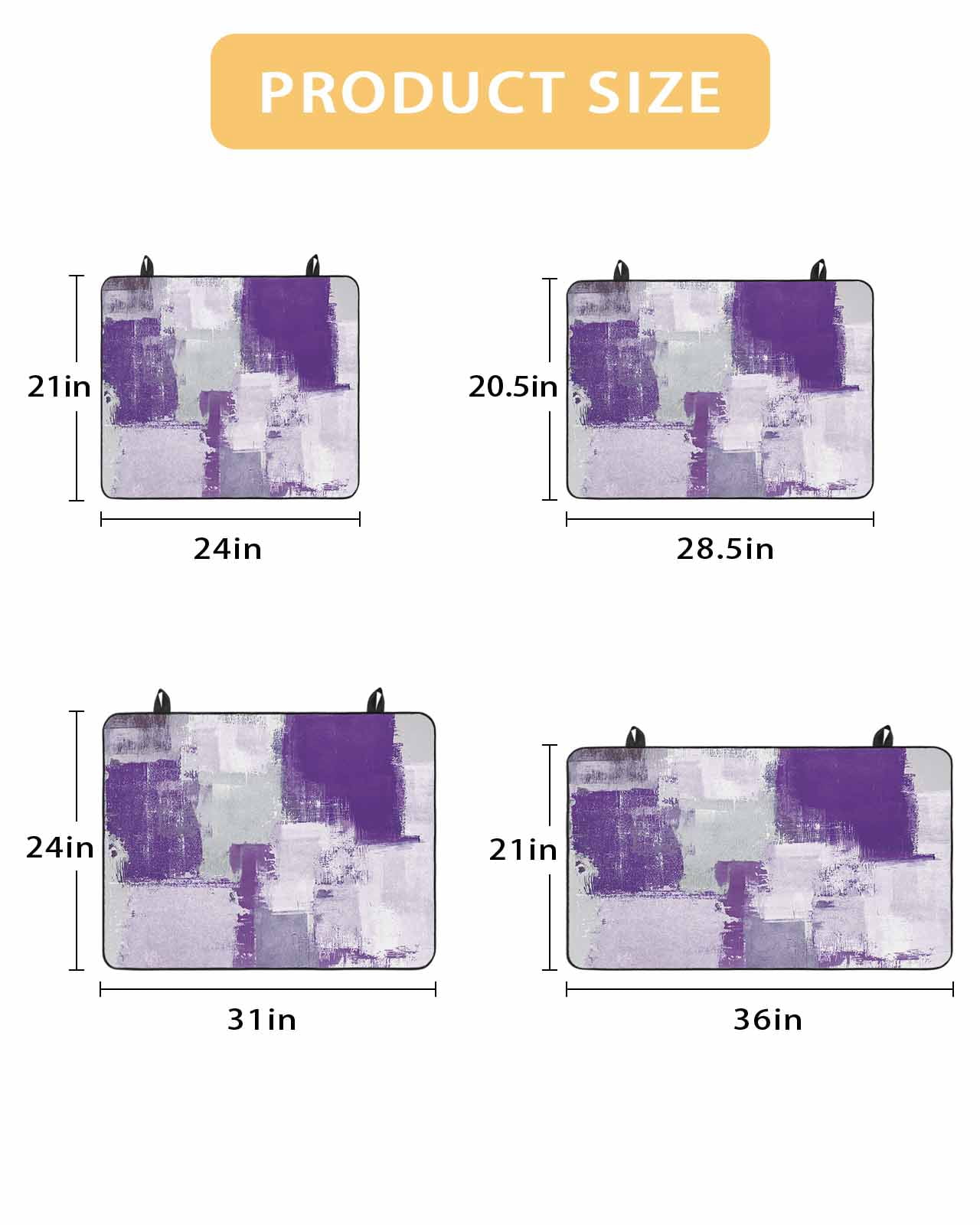 nqOlkjepod Large Induction Cooktop Protector Mat 36"x21", Modern Oil Painting Stove Top Covers for Electric Stove, Purple Grey Abstract Graffiti Art Stove Burner Cover Mats, Glass Top Stove Cover