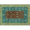thumbnail image 1 of Ahgly Company Indoor Rectangle Abstract Light Blue Modern Area Rugs, 2' x 4', 1 of 4