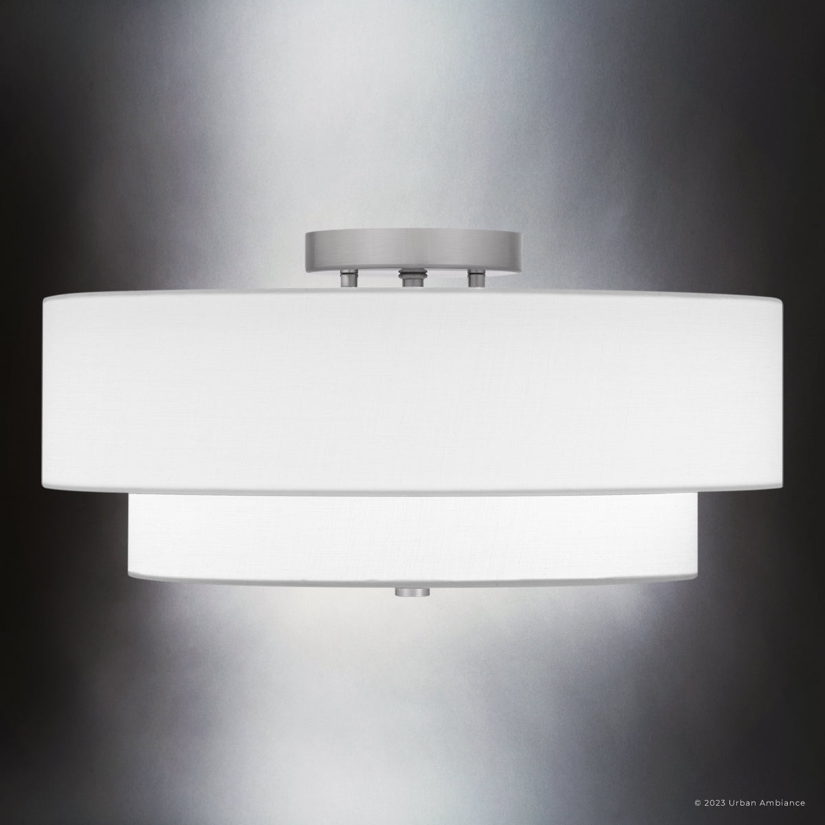 Luxury Mid Century Modern Ceiling Light, Brushed Nickel, UQL5036
