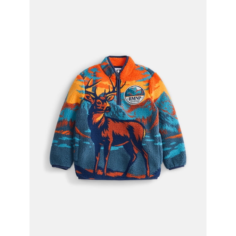 Wild Buck Boy's Fuzzy Fleece Half Zip Sweater photo 1