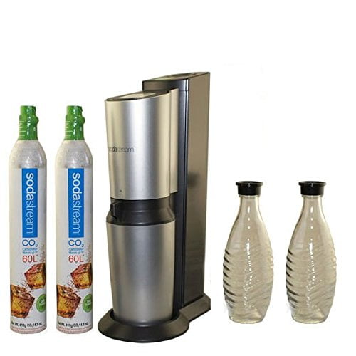 SodaStream Crystal Home Soda Maker, Crystal Glass Carafe and 2nd 60
