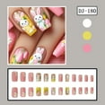 thumbnail image 6 of Spring Easter Press on Nails 24pcs,Cute Bunny Fake Nails,Short Square Graffiti Rabbit Flowers Artificial False Nails,Colored Acrylic Nails Kit for Women Girls Manicure Holiday Daily Home Party, 6 of 6