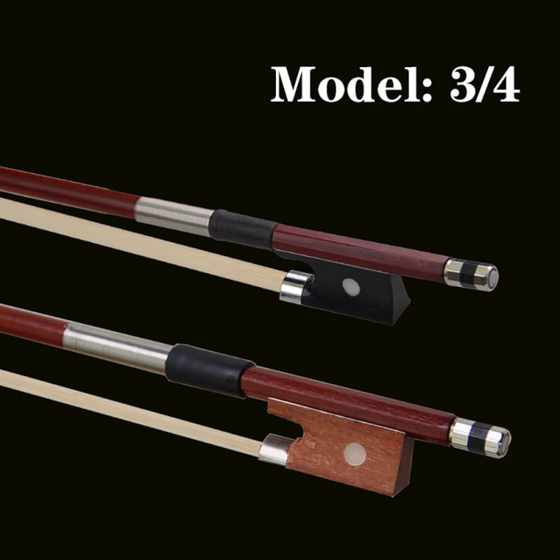 Forté Brazilwood Viola Bow 12 Round Stick Half-mounted Ebony Frog and Authentic Horsehair 