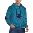 thumbnail image 2 of Naloa Spider And Cobweb Men's Casual Hooded Collar Drawstring Hoodies Pullover Sweatshirts Casual Long Sleeve Shirts-XX-Large, 2 of 7