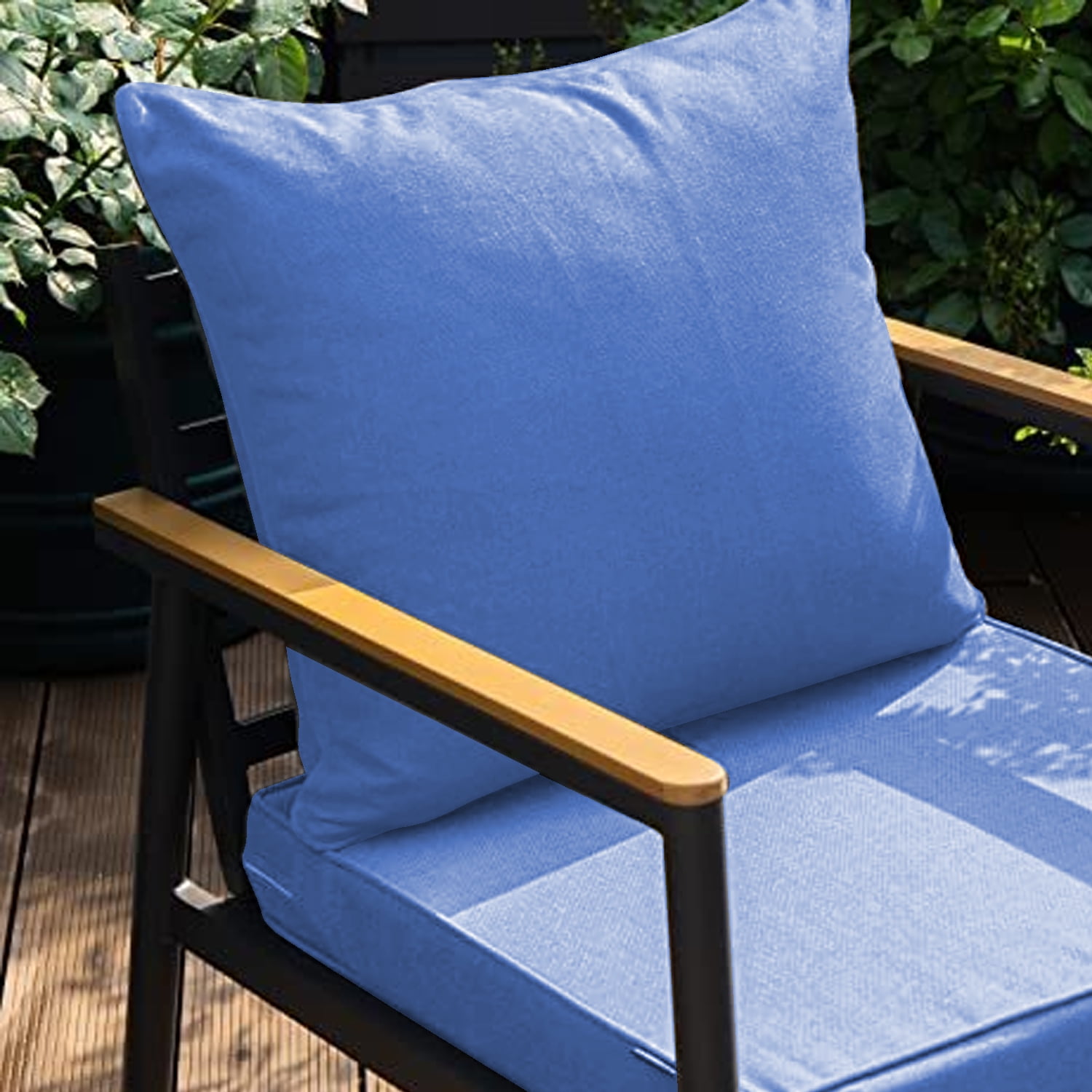 Outdoor Seat Cushions for Patio Furniture Set of 24x24 Inch for Waterproof Replacement Cushions with Removable Cover for Chair Yard Garden Deck,CobaltBlue