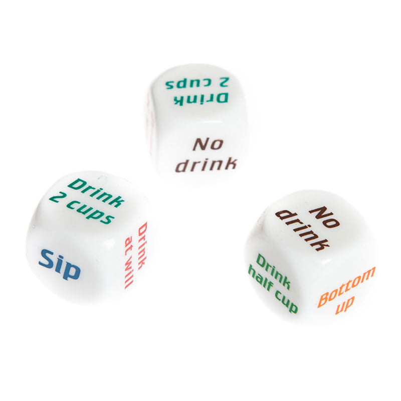 Funny Drinking Sip Dice Roll Decider Die Game Party Bar Gift Toys 