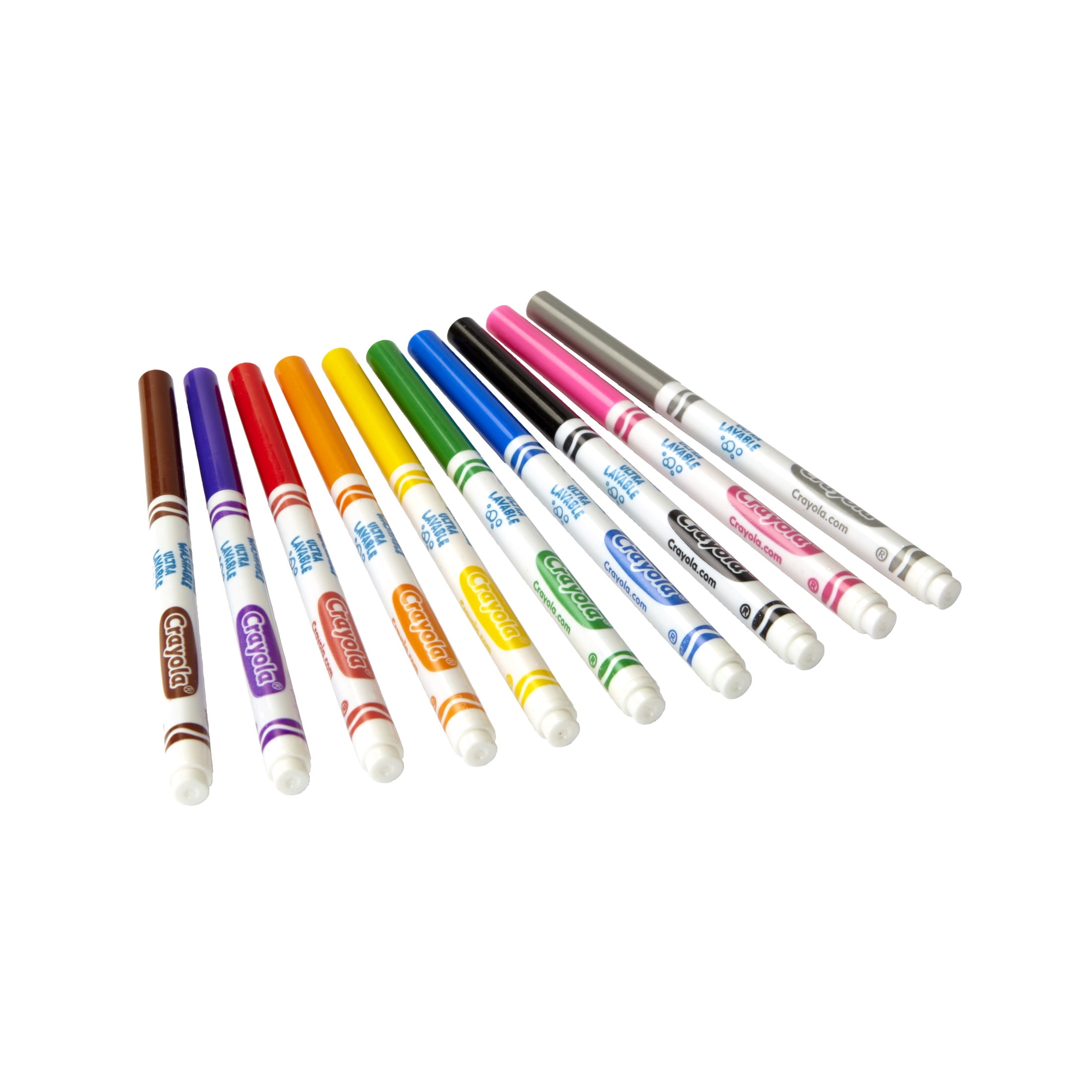 Crayola Ultra-Clean Washable Markers, Fine Line, 10 Ct, School Supplies for Kids and Teachers, Classroom Must Have, Gifts