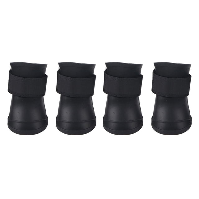 Botas Impermeables De Silicona Nikou Para Mascotas 4 Piezas Talla M Negro