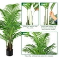 thumbnail image 2 of Scidweet 2 Pack Artificial Palm Tree, 4 ft Greenery Fake Palm Tree Pot Plants for Home Office Indoor Outdoor Decor, 2 of 7